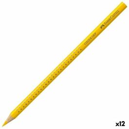 Faber Castell Lápiz De Color Acuarelable Colour Grip, Amarillo Cadmio, Diseño Triangular Ergonómico, Set de 12 (Set de 12)