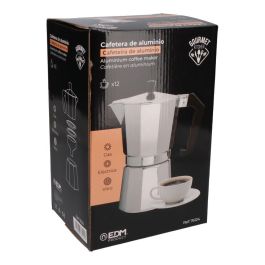 Gourmet Kitchen Cafetera de Aluminio 12 Tazas, Compatible con Gas, Vitrocerámica y Placa Eléctrica