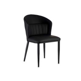 Sillon Negro Respaldo Redondo Con Cojin Giftdecor 51X83CM (2 Unidades) Sillon Negro Respaldo Redondo Con Cojin Giftdecor 51X83CM (2 Unidades)