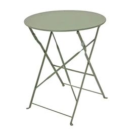 Outdoor Living By Decoris Conjunto Mesa y 2 Sillas Helsingborg Plegables Acero Verde