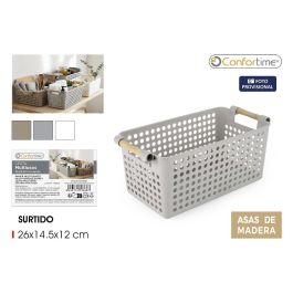 Confortime Cesta Multiusos con Asas de Madera 29.6 x 14.6 x 12.8 cm Precio: 28.49999999. SKU: B15RGYQWJX