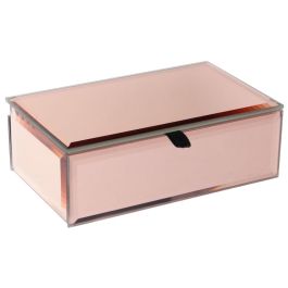 Home Deco Factory Joyero con Espejo Color Cobre para Tocador 16x9,5x5,5 cm