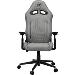 COUGAR Silla Gaming Explore Royal Ash F, Silla para Videojuegos Universal de Tela Negro/Gris, Soporta hasta 120kg