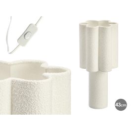 Lampara Sobremesa Flor 43 cm Rugoso Blanco Metal y Tela Giftdecor 20x43x20 cm (Set de 4) Precio: 59.50000034. SKU: B1GGYQ4MD8