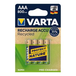 Varta Pila Recargable AAA HR03 800mAh Ni-MH (Blister 4 Unid.) Ø10,5x44,5mm
