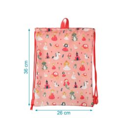 KioKids Bolsa de Almuerzo Rosa de Algodón y Poliéster para Guardería y Colegio, 5 Litros