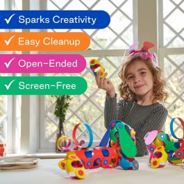 GIPSY TOYS AAADG59402 Clixo Crew Pack Rosa/Amarillo - Juego de Construcción Magnético Flexible - 30 Piezas - A partir de 4 Años