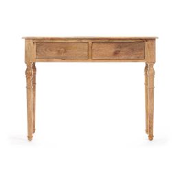 Mesa Recibidor 2 Cajones Natural Giftdecor 98x77x42 cm Madera Marrón Mesa Recibidor 2 Cajones Natural Giftdecor 98x77x42 cm Madera Marrón