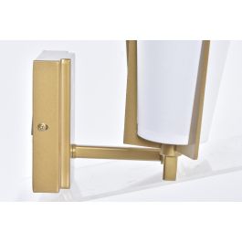 DKD Home Decor Lámpara Aplique Moderno Dorado Blanco 18 x 23 x 30 cm