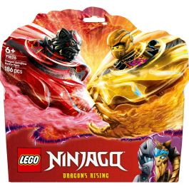 LEGO 71826 Ninjago Pack Combate Spinjitzu del Dragón con Minifiguras Arin y Ras y Spinners