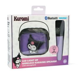 OTL TECHNOLOGIES Altavoz y Micro Karaoke Inalámbrico LED Kuromi Hello Kitty