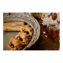 Snack para Perros Gloria Snackys Rawhide Miel 12 cm Donut Trenzado Snack para Perros Gloria Snackys Rawhide Miel 12 cm Donut Trenzado