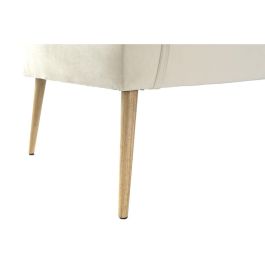 DKD Home Decor Diván de Diseño Glam Crema, con Estructura de Metal y Tapizado Poliéster - 184x76x62 cm Desmontable Layn Blue