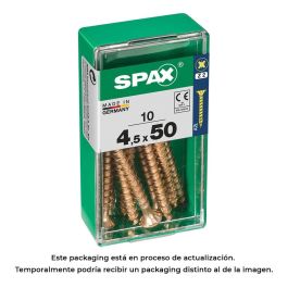 Spax 4081020450501 Tornillo para Madera Cabeza Plana Rosca Completa 4,5x50mm Yellox Ranura Cruz Z2 4CUT Caja 10 Unidades Precio: 2.50000036. SKU: S7913913