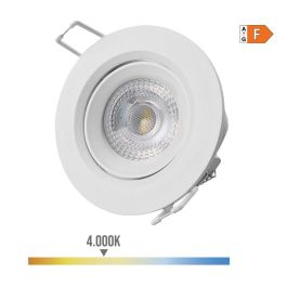 Edm Downlight LED Empotrable Redondo 5W 4000K 380LM Luz Día Blanco Ø9 cm