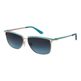 Guess Gafas GU00133 Gafas de Sol para Mujer Rectangulares 56 mm Azul Metal
