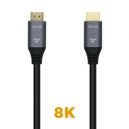 Aisens Cable HDMI V2.1 Premium Alta Velocidad 8K@60Hz 48Gbps 1.0M Gris-Negro Precio: 4.79000038. SKU: B1HNSEZ2JN