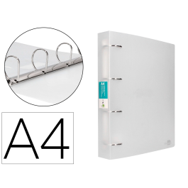 Liderpapel Carpeta 4 Anillas Mixtas 40 mm Polipropileno DIN A4 Transparente Precio: 4.49999968. SKU: B1EHS5Z282