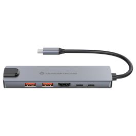 Conceptronic DONN29G Docking Station Gris USB Tipo-C, HDMI 4K@60Hz, USB 3.2 Gen 2, Gigabit Ethernet, USB PD 140W, 10Gbps