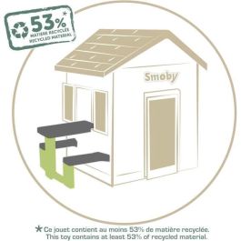 Smoby Life - Mesa de picnic adaptable a casas Smoby - 2 bancos Smoby Life - Mesa de picnic adaptable a casas Smoby - 2 bancos