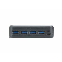 Aten US3324 Hub USB 3.1 Gen1 de 2 puertos con 4 puertos USB-A, selector remoto y velocidad de 5Gbps