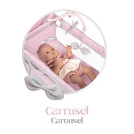 Decuevas Armario Cambiador Plegable Sohphie con Accesorios para Muñecas hasta 42 cm - Edad +3 años, de Metal, Plástico y Poliéster