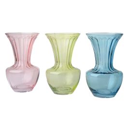 DKD Home Decor Jarrón Verde Rosa 15 x 25 x 15 cm (6 Unidades) de Cristal Precio: 67.50000004. SKU: B1995BWK6E