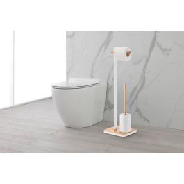 Inde Portarrollos WC con Escobillero y Bambú, 22 x 18 x 74 cm (4 Unidades) Inde Portarrollos WC con Escobillero y Bambú, 22 x 18 x 74 cm (4 Unidades)