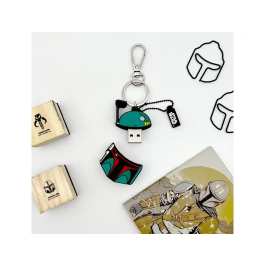 Wondee Llavero USB Boba Fett 32GB Memoria Flash con Adaptador USB C