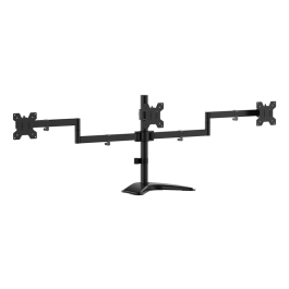 AISENS - SOPORTE DE MESA CON PEANA ECO GIRATORIO E INCLINABLE PARA 3 MONITORES 10KG (3 PIVOTES, 2 BRAZOS) DE 13-27, NEGRO Precio: 40.49999954. SKU: B1242PEJ85