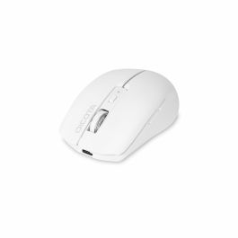 Dicota D32044 Ratón Bluetooth Inalámbrico Ambidextro, 1600 DPI, USB-C, Blanco para Notebooks y PC