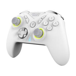 DragonShock Controller Nebula Pro Gamepad Inalámbrico Bluetooth para Nintendo Switch, Retroiluminación LED, Turbo, Color Blanco