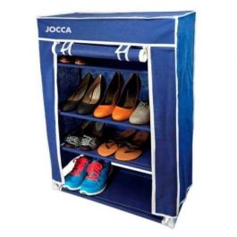 Zapatero Jocca Or057M/ Apertura Vertical/ 4 Baldas/ 80 x 60 x 30cm/ Azul