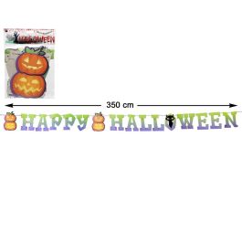 Guirnalda Happy Halloween con Calabazas 350 cm - Decoración Fiesta Temática Precio: 1.49999949. SKU: S1131812