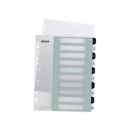 Leitz WOW Separador Numérico 1-10 Imprimible Polipropileno Blanco/Negro DIN A4 Multitaladro Precio: 13.2253. SKU: B14W5LRL8P