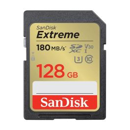 SanDisk Tarjeta de Memoria SDXC Extreme 128GB 180MB/s U3 V30 para 4K UHD y Fotografía Profesional Resistente