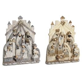 Belén de Navidad DKD Home Decor Gris Dorado Resina 22 x 6 x 26 cm (2 Unidades) Belén de Navidad DKD Home Decor Gris Dorado Resina 22 x 6 x 26 cm (2 Unidades)