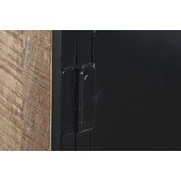 DKD Home Decor Buffet Loft de Madera de Mango y Metal Marrón y Negro con 3 Cajones, 3 Puertas y 2 Estanterías 160x40x90 cm