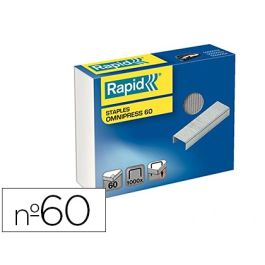 Rapid Omnipress 60 Grapas Galvanizadas Caja de 1000 Unidades Precio: 2.95000057. SKU: B1E4PGTRHY