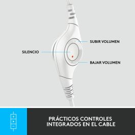 Logitech H390 Auriculares USB-A con Micrófono con Cancelación de Ruido, Cascos de Diadema Acolchados para PC, Videollamadas