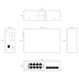 Ernitec Switch industrial 12 puertos PoE Gigabit gestionable L2+ Ernitec Switch industrial 12 puertos PoE Gigabit gestionable L2+
