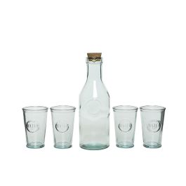 Set de botella y 4 vasos 100% reciclados 825593 - 5 piezas Precio: 22.49999961. SKU: B1BKK7M2X2