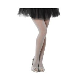Pantys Brillantes Plateadas para disfraces galácticos, diva disco, robot o estrella del pop - Carnaval, conciertos, teatro y fiestas ochenteras