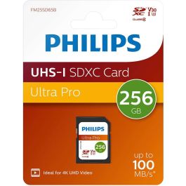 Philips XC Card 256GB Clase 10 UHS-I U3 V30 A1 Tarjeta de Memoria SDXC