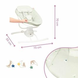 Badabulle Columpio Lateral Ultra Confort, Arco de Juego Ajustable y Extraíble, Verde Liquen/Agua BAD3661276182752