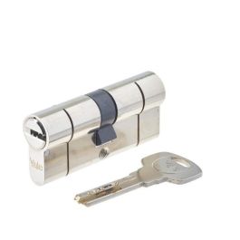 Cilindro de alta seguridad serie YALE 2100 35x35 mm niquelado, anti-picking, anti-taladro y anti-golpes, 5 llaves Cilindro de alta seguridad serie YALE 2100 35x35 mm niquelado, anti-picking, anti-taladro y anti-golpes, 5 llaves