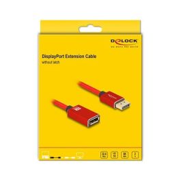 DeLOCK 81082 Cable DisplayPort 1.4 Extensión 8K 60 Hz 2 Metros Rojo Metálico - 7680x4320, DSC, HBR3