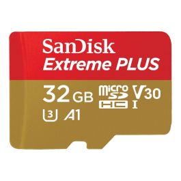SanDisk Extreme Plus Tarjeta MicroSDHC de 32GB, UHS-I, Velocidad de Lectura 100 MB/s, Escritura 90 MB/s, Resistente a Golpes y Agua Precio: 37.59000036. SKU: B1ERFJW3LW