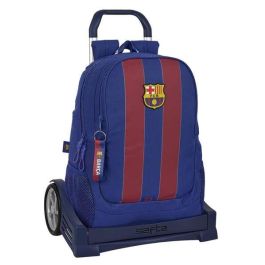 Mochila Escolar con Ruedas F.C. Barcelona Rojo Azul marino 32 x 44 x 16 cm