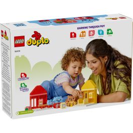 LEGO 10414 DUPLO My First: Mis Rituales Diarios - Hora de Comer y Dormir, Juguete Social con 4 Figuras de Animales